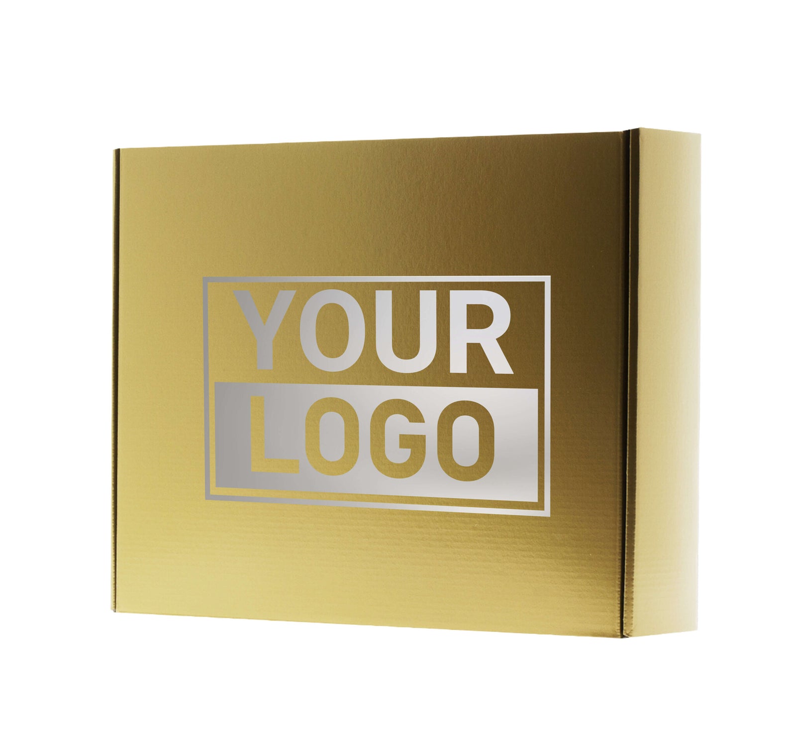 Postkartons bedrucken Gold 350x280x80mm