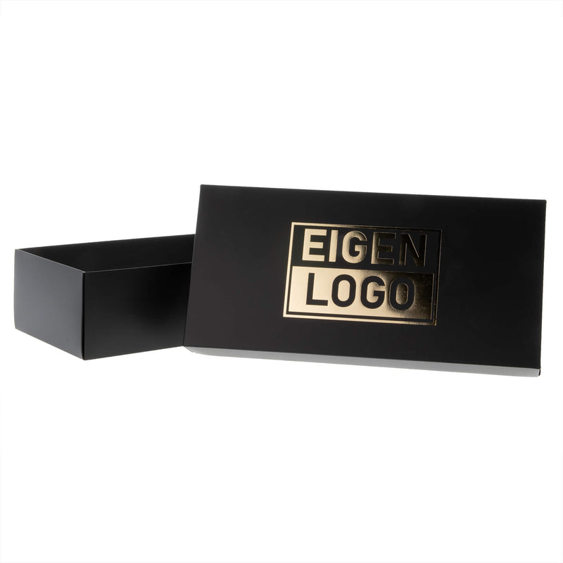Geschenkkartons bedruckt Schwarz 355x168x94mm - Metallic