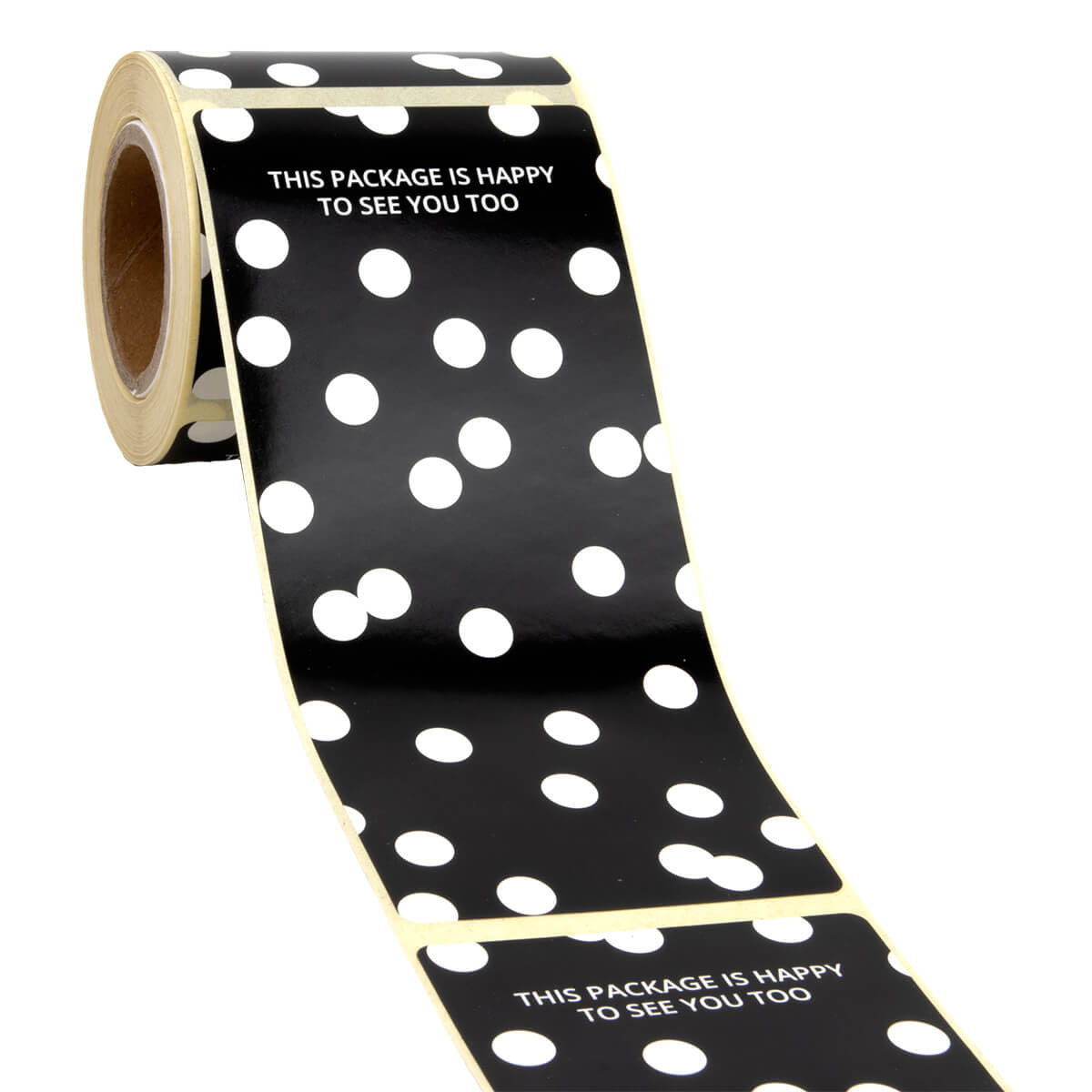 100x Verschlussaufkleber Dots Schwarz-Weiß