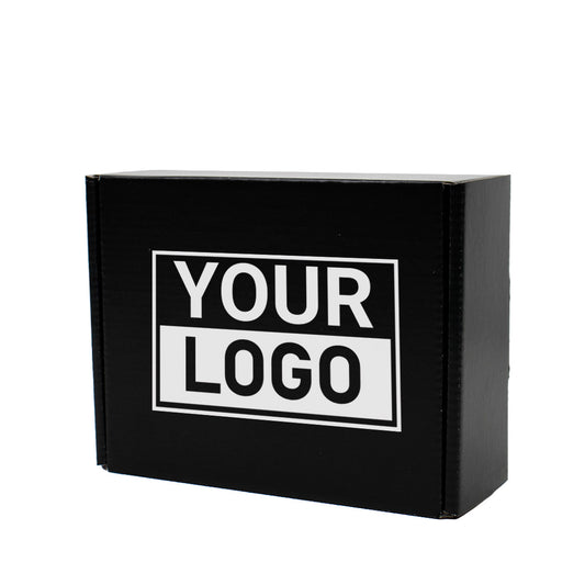 Postkartons bedrucken Schwarz 160x130x60mm