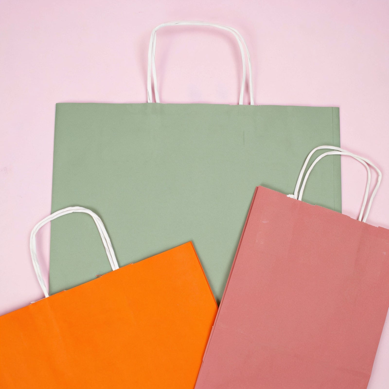 50x Papiertaschen Graugrün Small