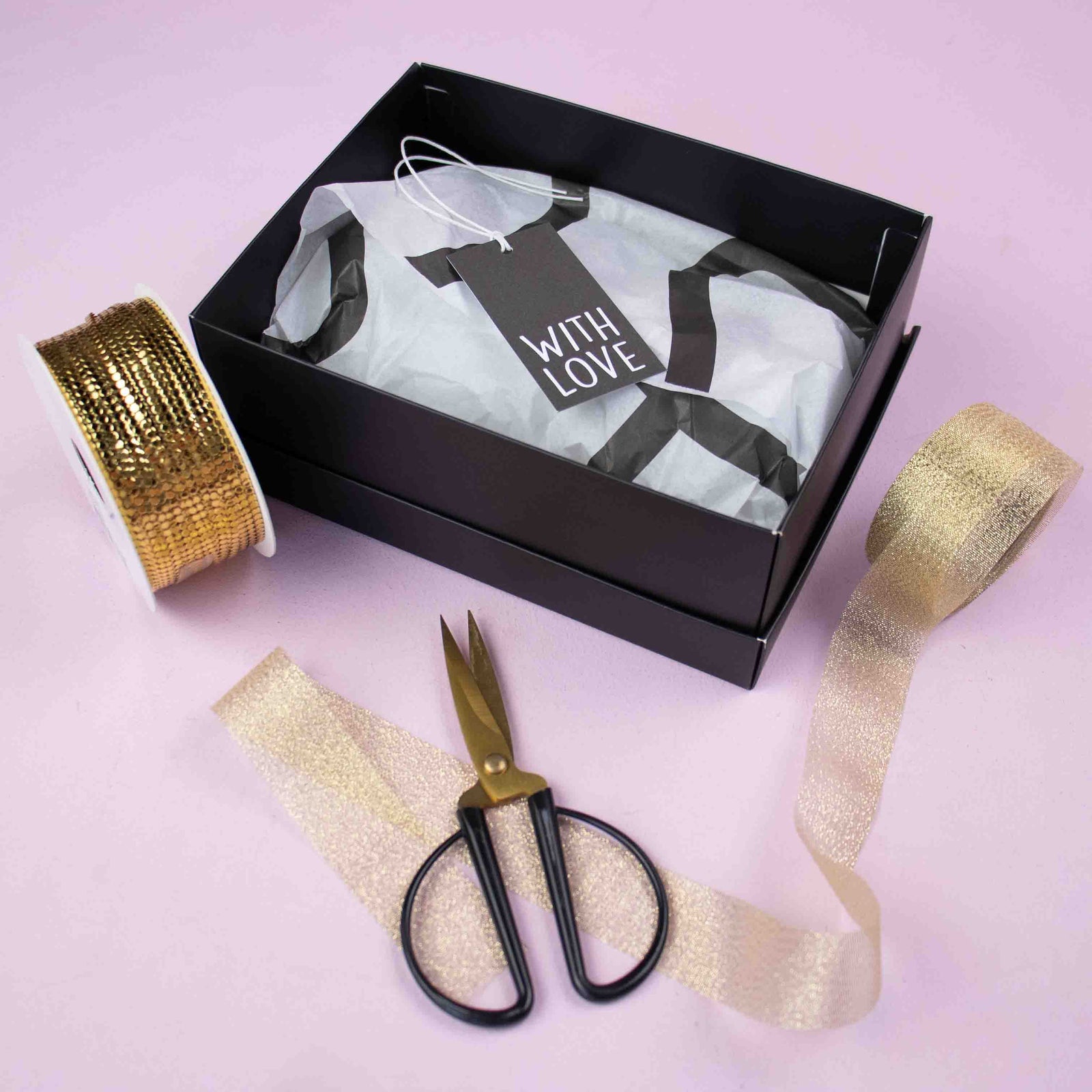 Geschenkband Flow Gold 40mm x 25m