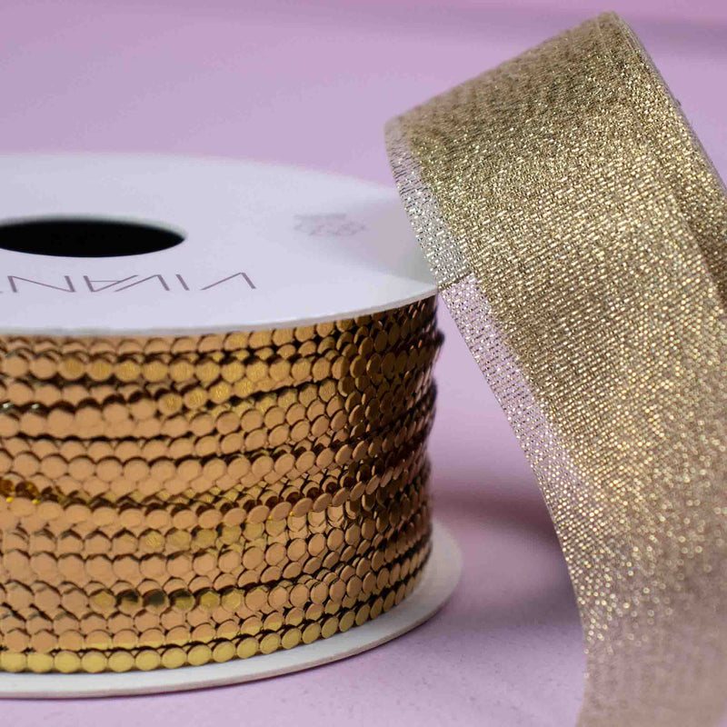 Geschenkband Batiste Gold 25mm x 20m