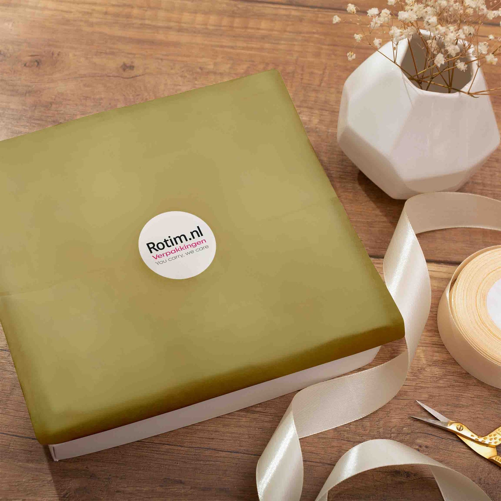 Geschenkpapier Gold 30cm x 200mtr