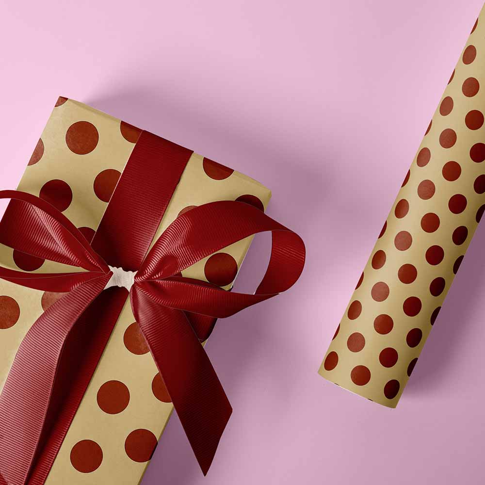 Geschenkpapier Rusty Dots 30cm x 200mtr