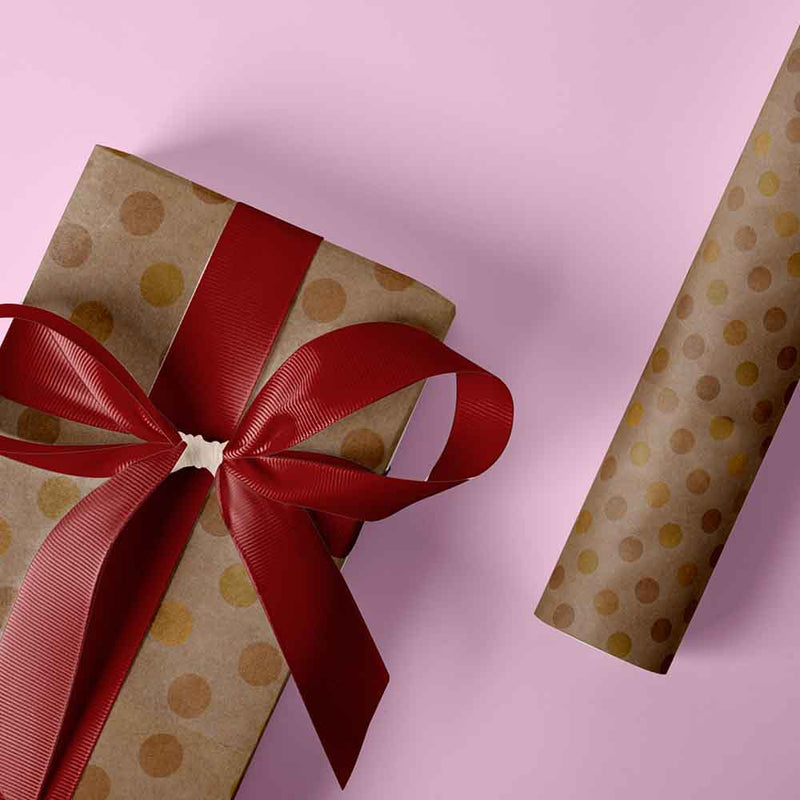 Geschenkpapier Golden Dots 50cm x 200mtr