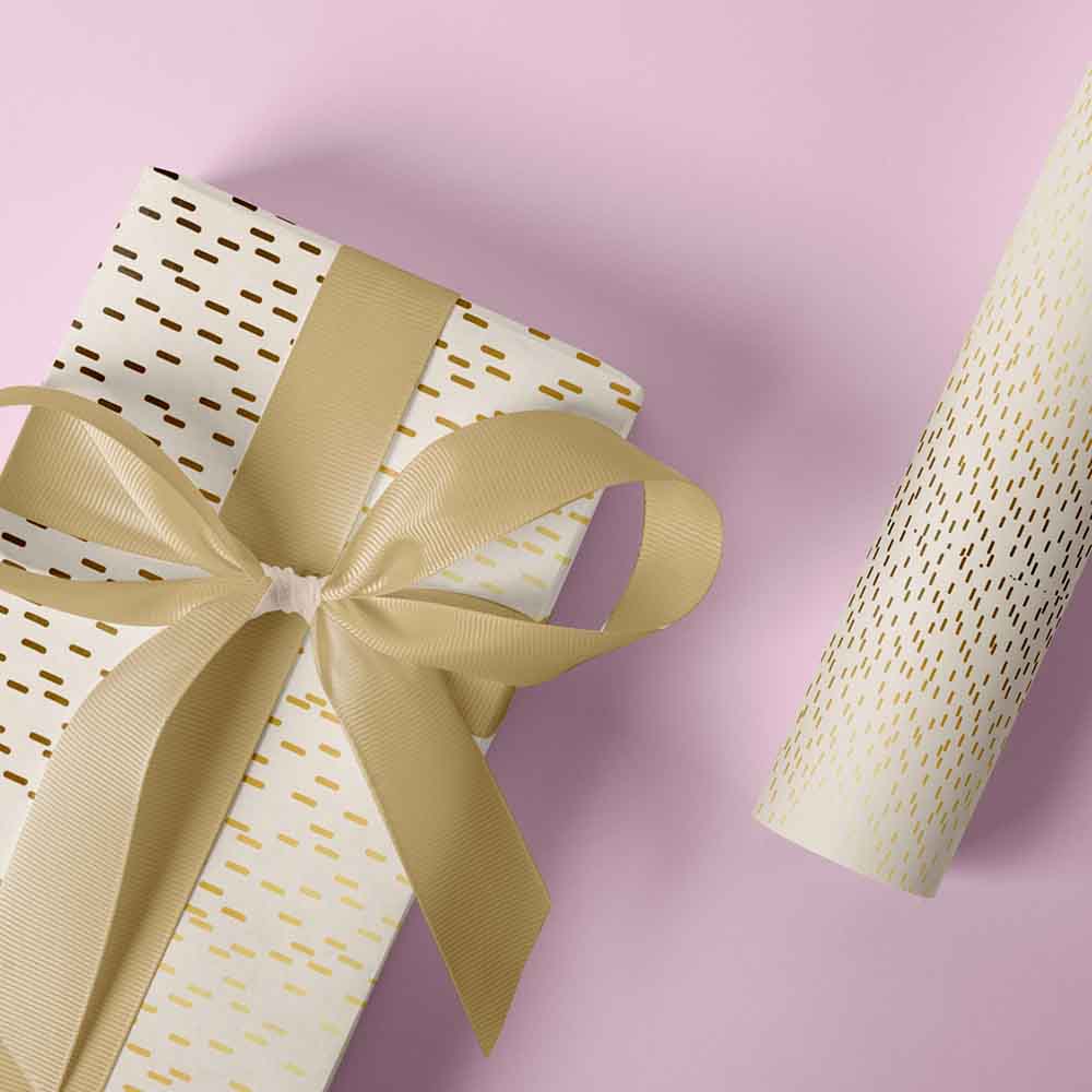 Geschenkpapier Golden Drizzle 30cm x 200mtr
