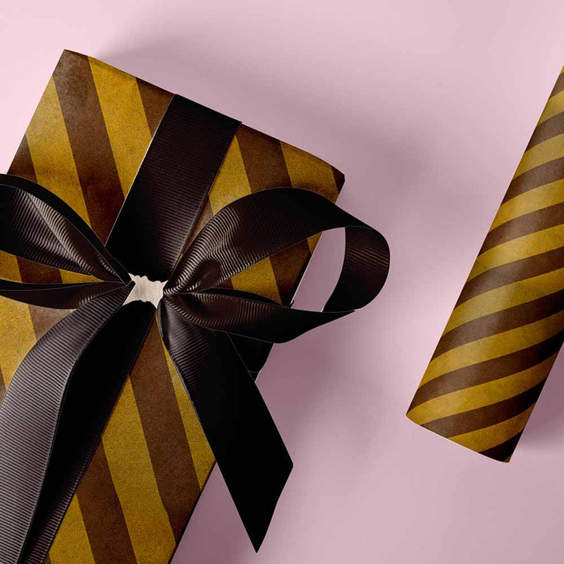 Geschenkpapier Golden Shadow Stripe 50cm x 200mtr