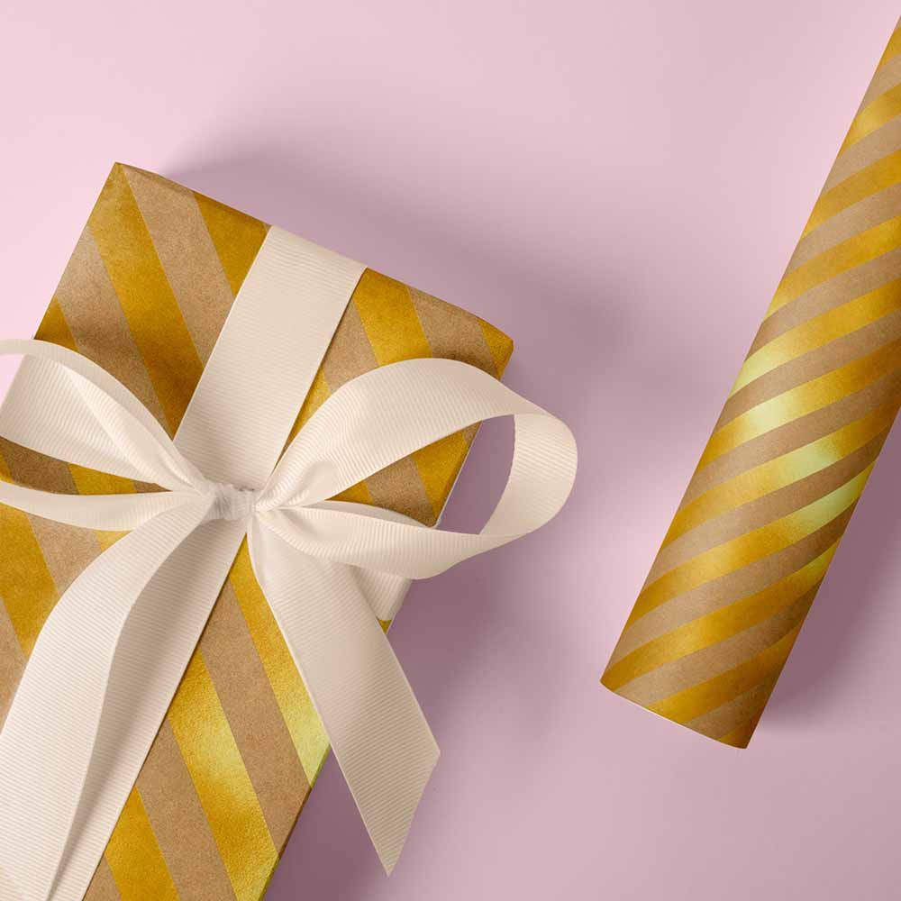 Geschenkpapier Golden Diagonal 30cm x 200mtr