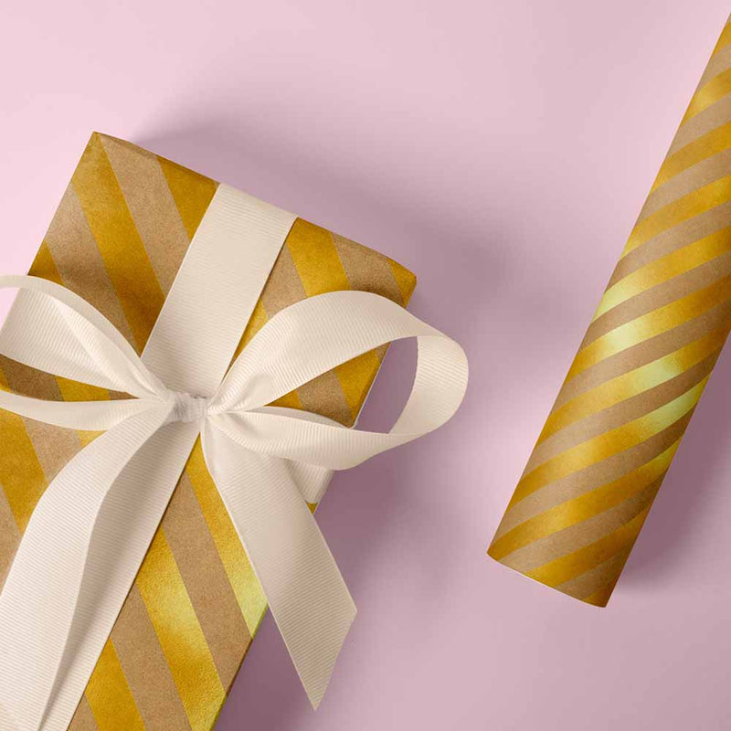 Geschenkpapier Golden Diagonal 30cm x 200mtr