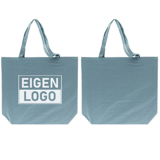 Baumwolltasche Druck 54x48+14cm Blau - Rush
