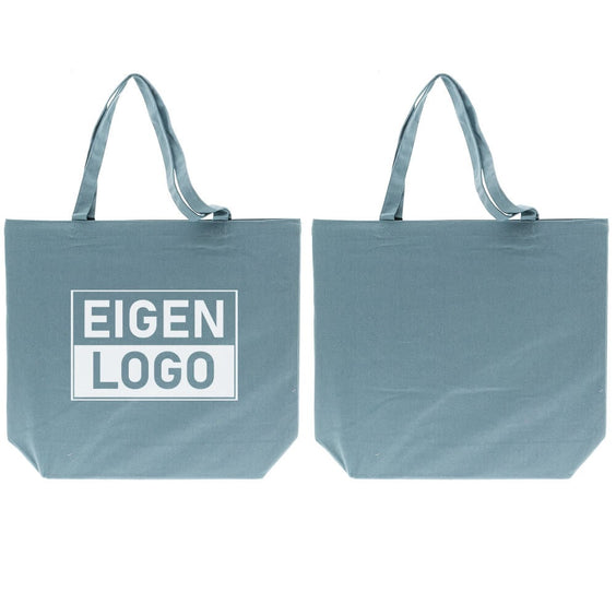 Baumwolltasche Druck 54x48+14cm Blau - Rush