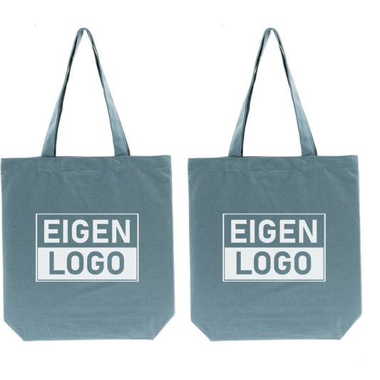 Baumwolltasche bedrucken 38x42+10cm Blau - Express