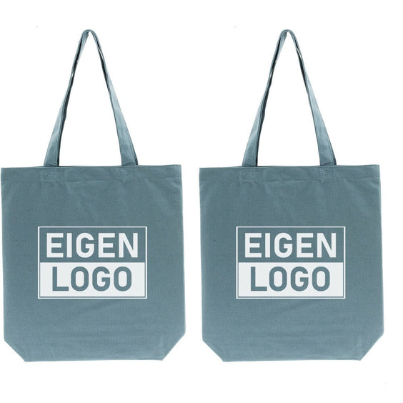 Baumwolltasche bedrucken 38x42+10cm Blau - Express