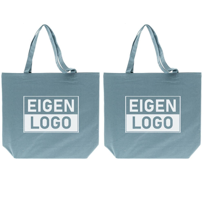 Baumwolltasche Druck 54x48+14cm Blau - Rush