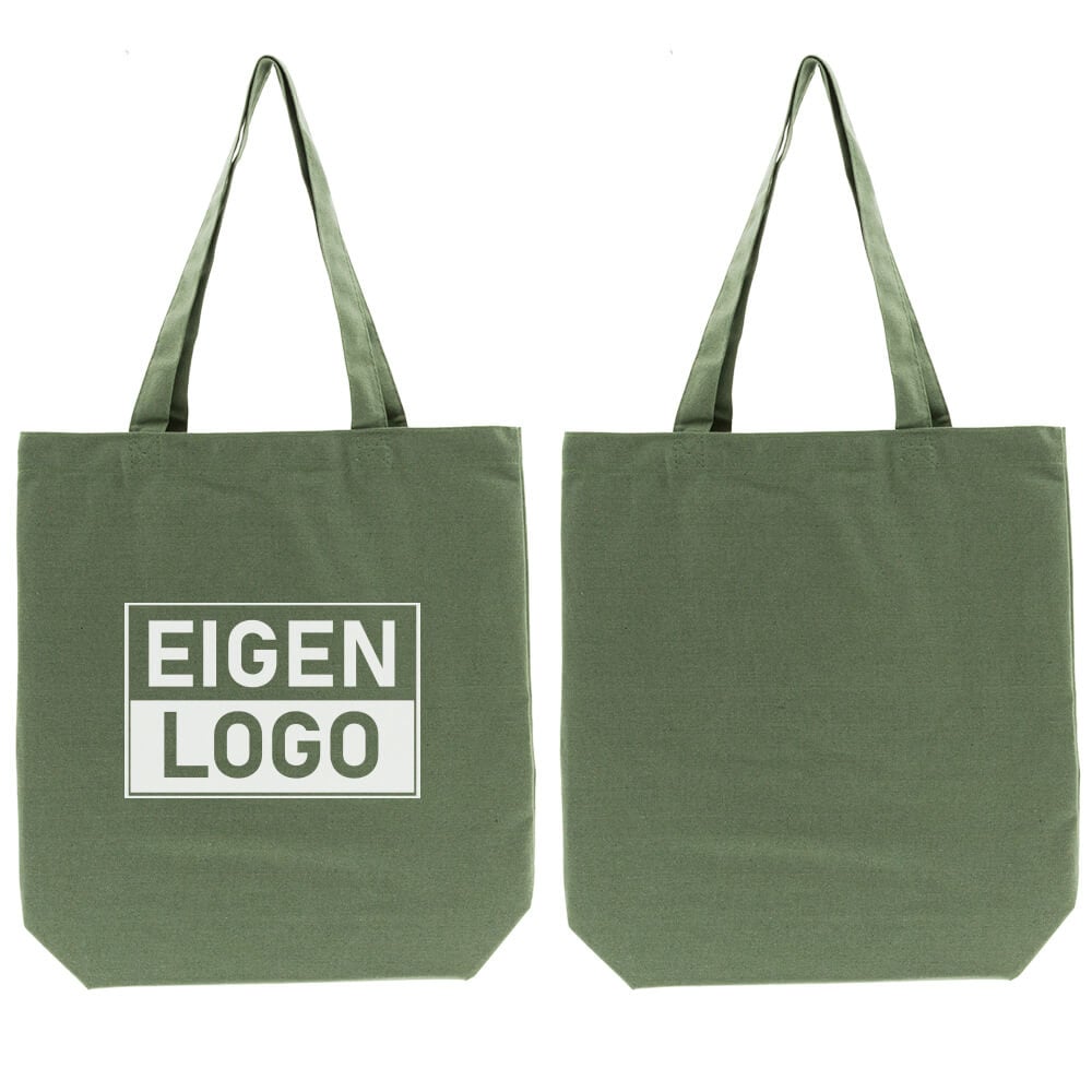 Baumwolltasche Druck 38x42+10cm Grün - Express