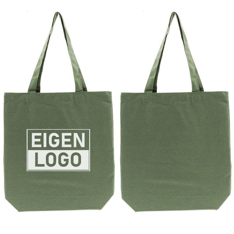 Baumwolltasche Druck 38x42+10cm Grün - Express
