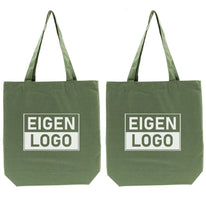 Baumwolltasche Druck 38x42+10cm Grün - Express