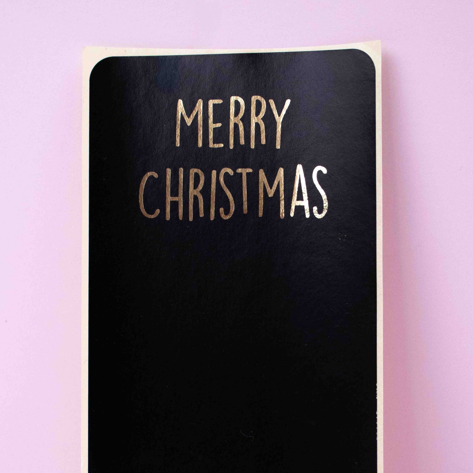 100x Verschlussaufkleber 'Merry Christmas' Schwarz/Gold