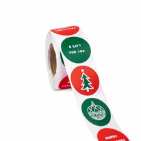 500x Aufkleber 'Christmas ornaments' sortiert 40mm