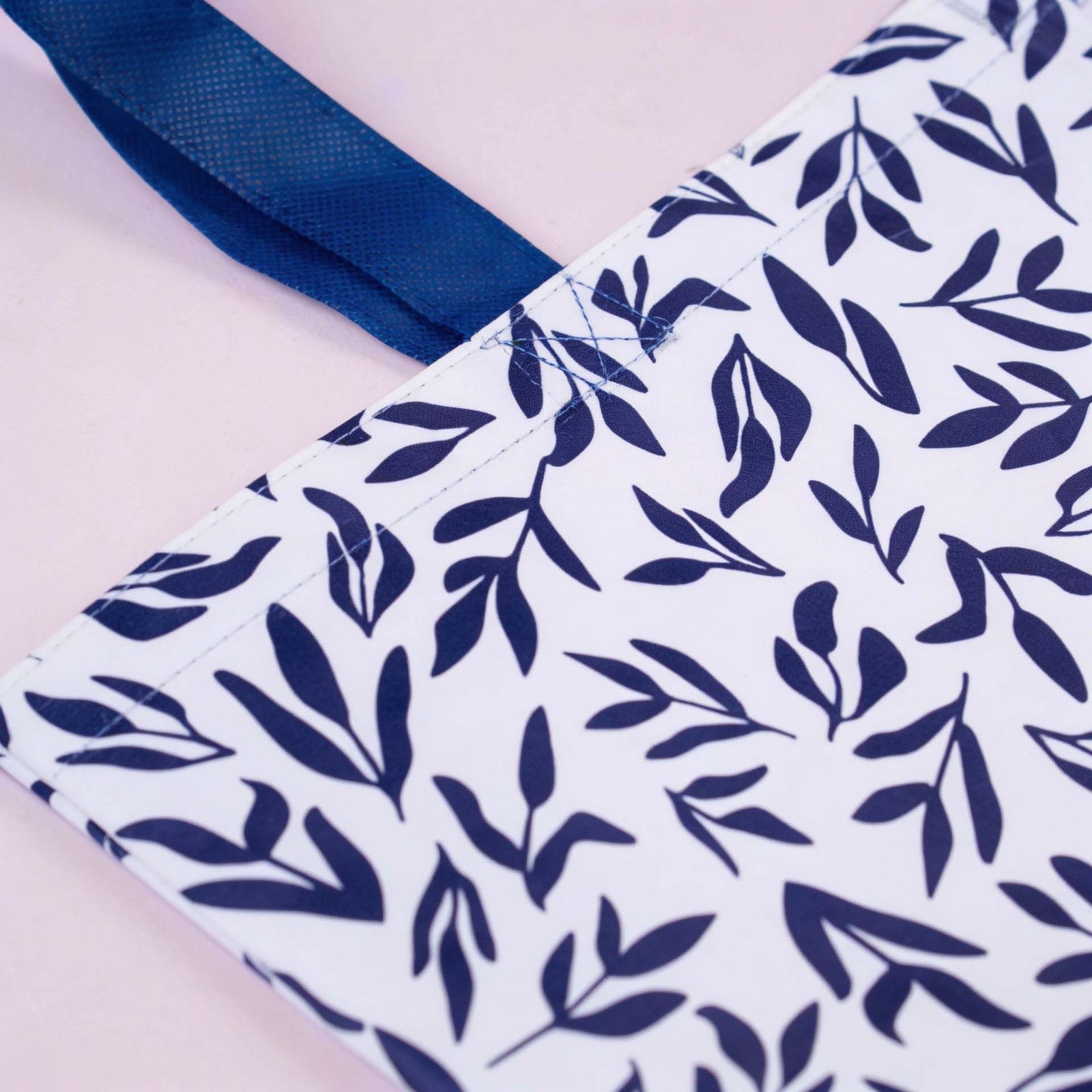 10x Shopper 'Leaves' non woven 45x20x40cm