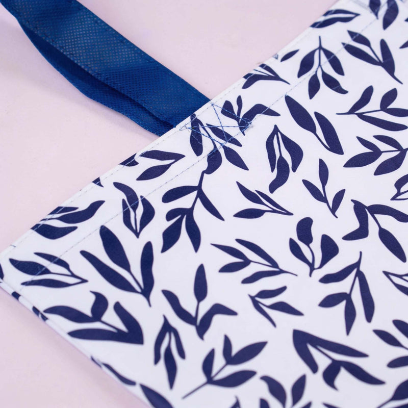 10x Shopper 'Leaves' non woven 45x20x40cm