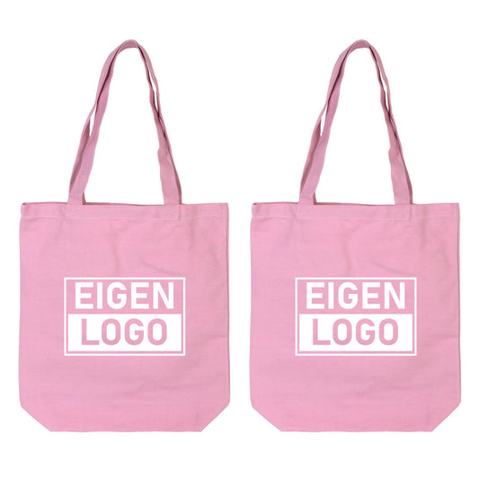 Baumwolltasche Druck 38x42+10cm Pink Lavender