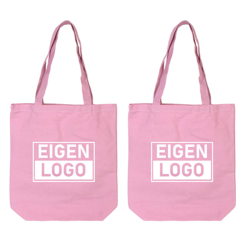 Baumwolltasche Druck 38x42+10cm Pink Lavender