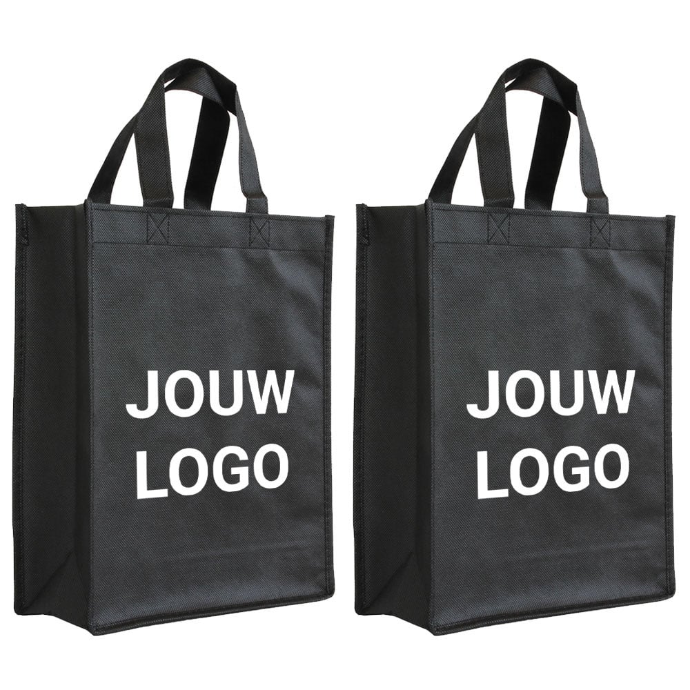 Shopper Druck Schwarz Non woven 24x10x30cm - Express