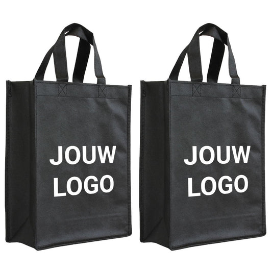 Shopper Druck Schwarz Non woven 24x10x30cm - Express
