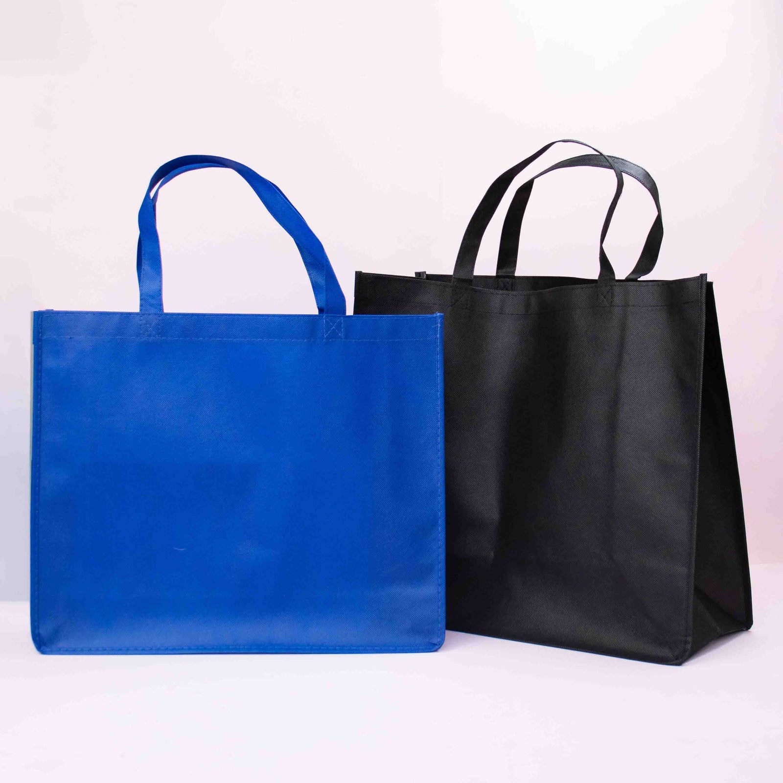 10x Shopper Dark blue non woven 42x12x35cm