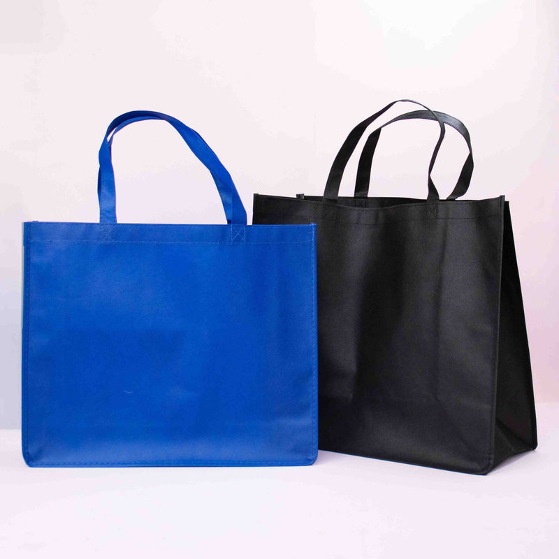 10x Shopper Dark blue non woven 42x12x35cm
