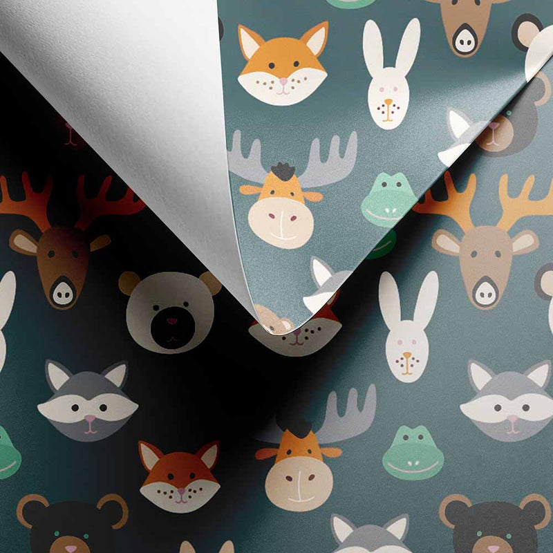 Geschenkpapier Cozy Forest Faces 50cm x 200mtr