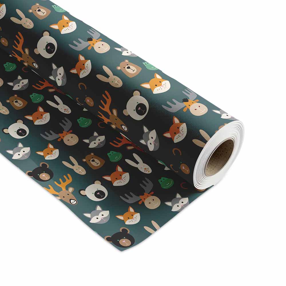 Geschenkpapier Cozy Forest Faces 50cm x 200mtr