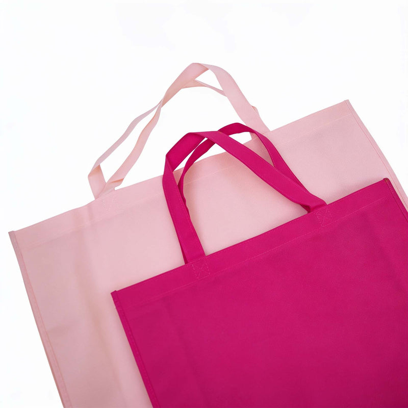 10x Shopper Fuchsia Non woven 42x12x35cm