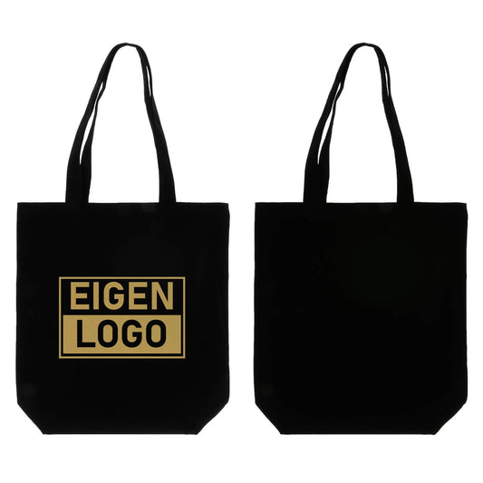 Baumwolltasche Druck 38x42+10cm Schwarz - Express