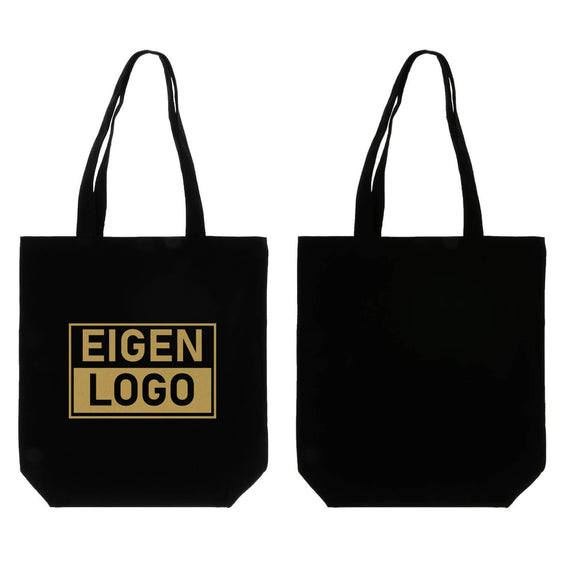 Baumwolltasche Druck 38x42+10cm Schwarz - Express
