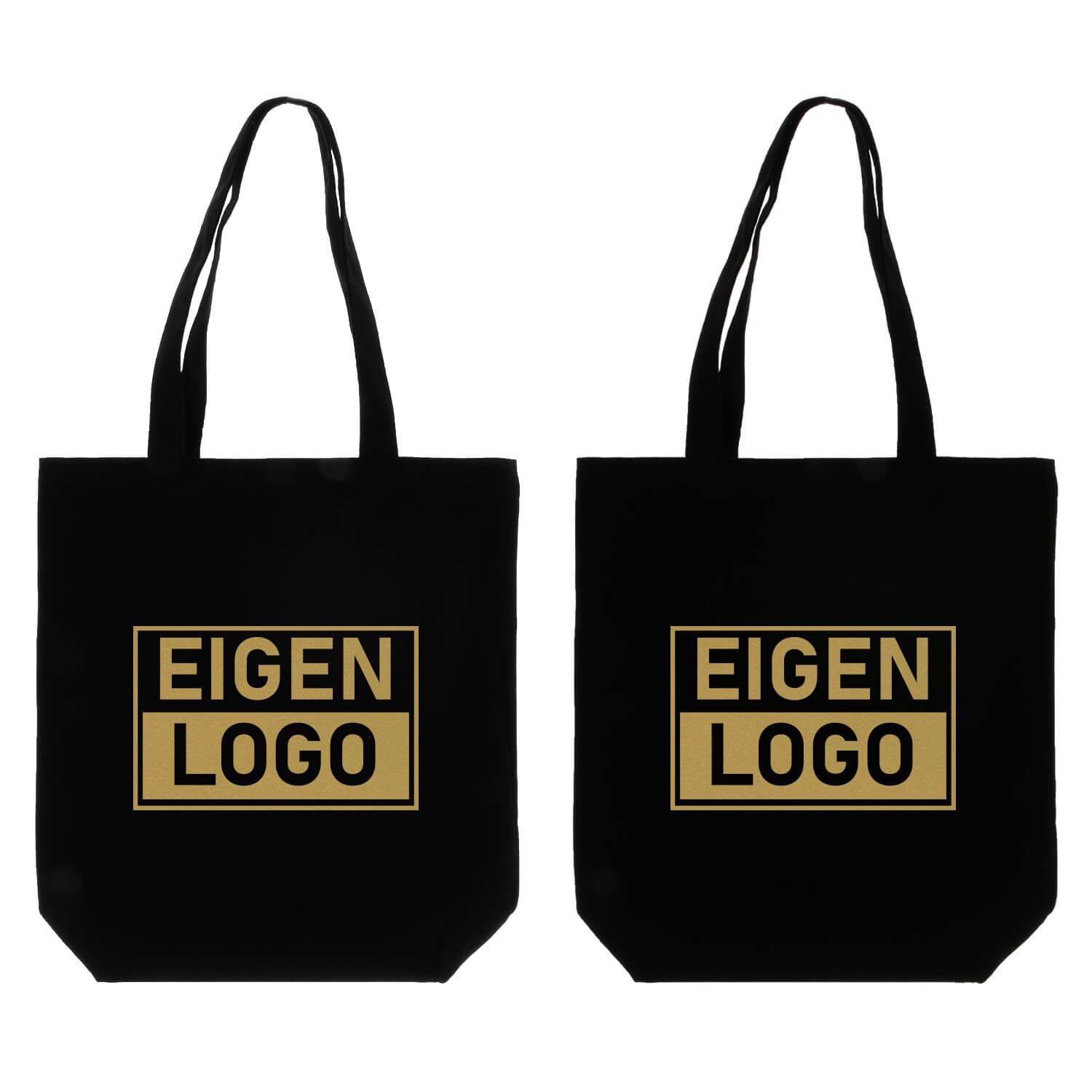 Baumwolltasche Druck 38x42+10cm Schwarz - Express