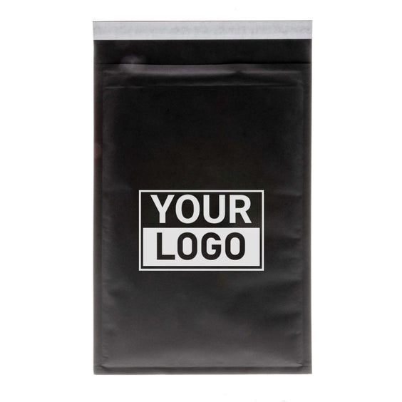 Schwarze Luftpolstertasche D bedrucken