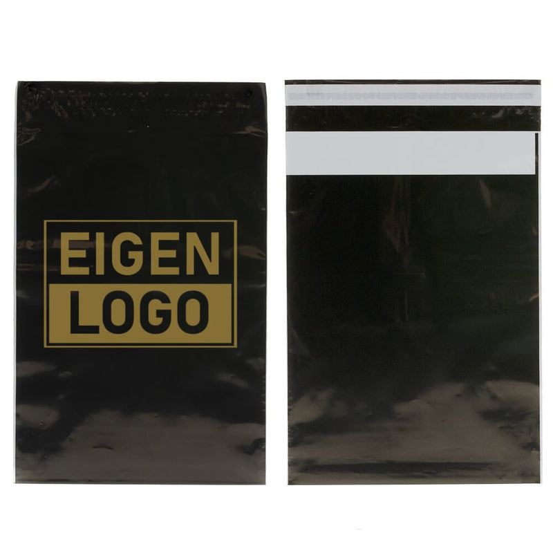 Schwarze Versandtaschen Druck Small