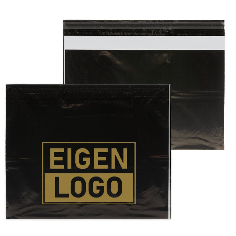 Schwarze Versandtaschen Druck Large