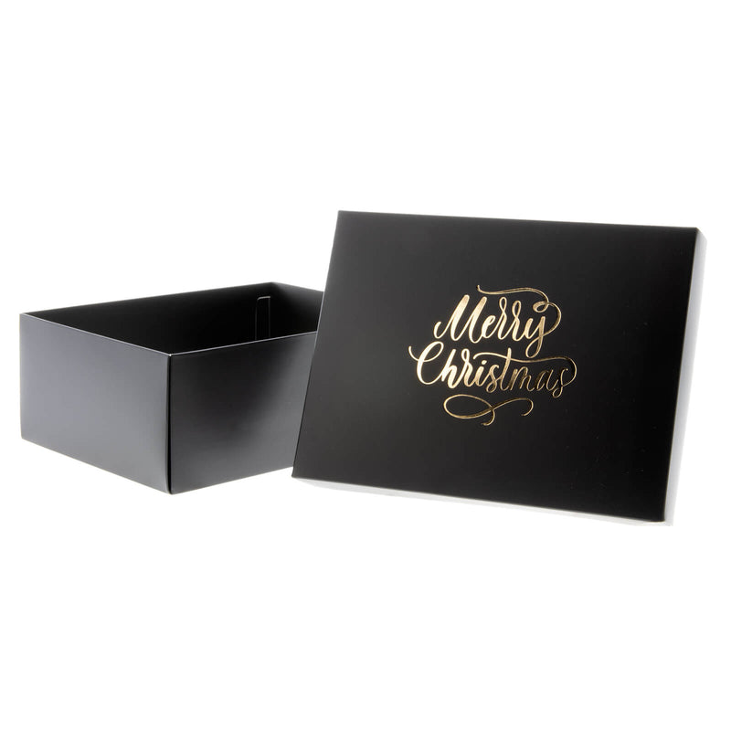 20x Weihnachtsgeschenkbox Schwarz 200x150x80mm