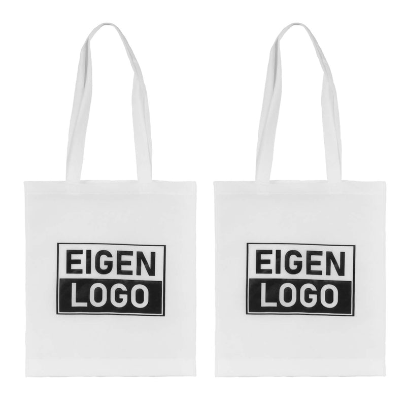 Tasche Druck Weiß Non Woven 38x44 + 2x4cm - Express