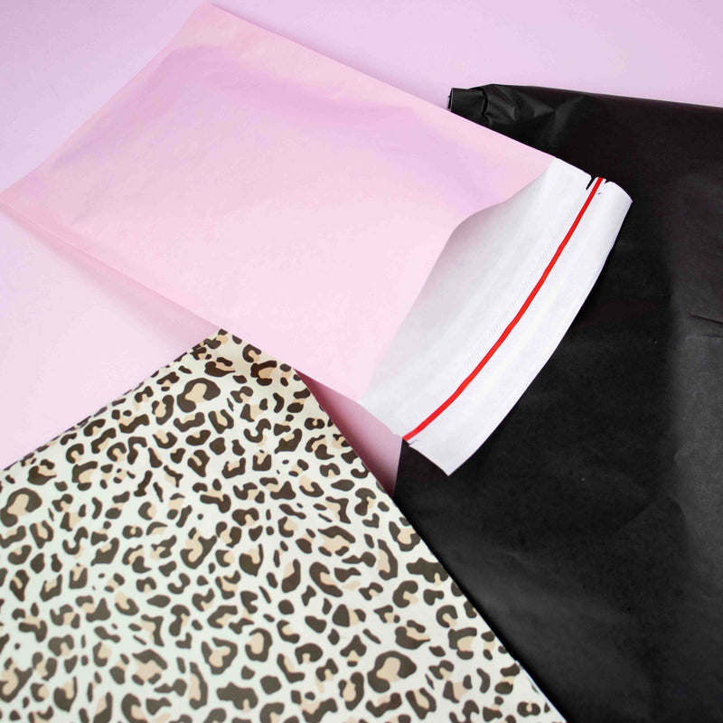 50x Papier-Versandtasche Leopard S