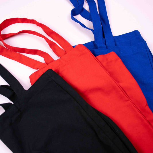10x Strandtasche aus Baumwolle Dark Blue