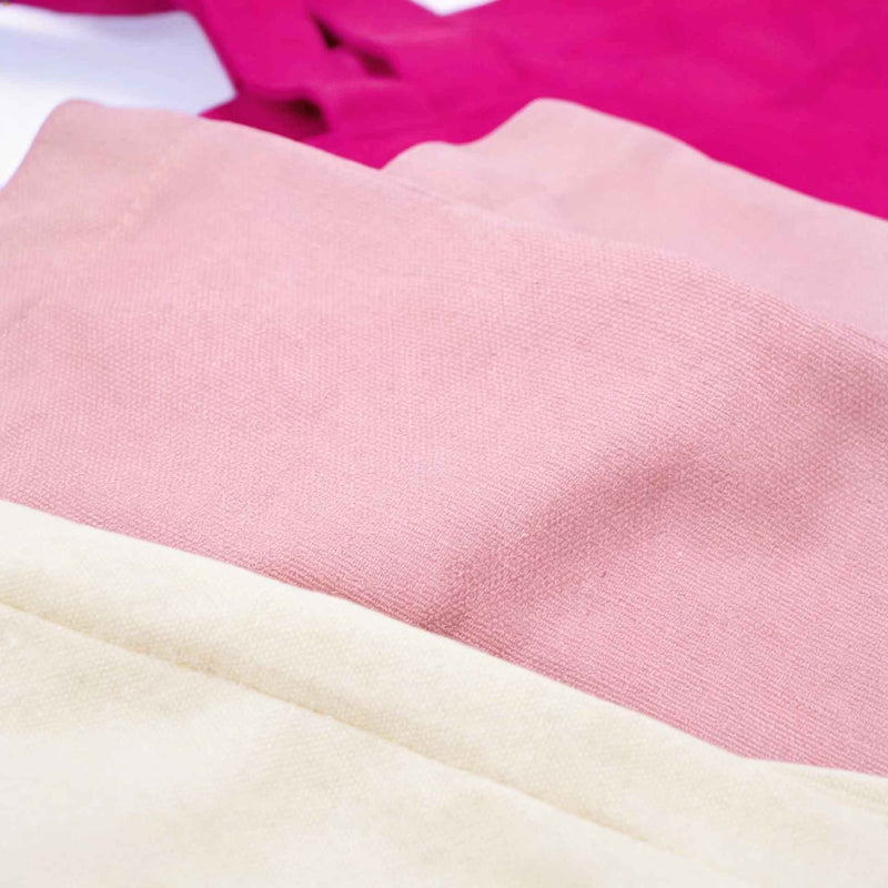 10x Tragetasche aus Segeltuch Rosa