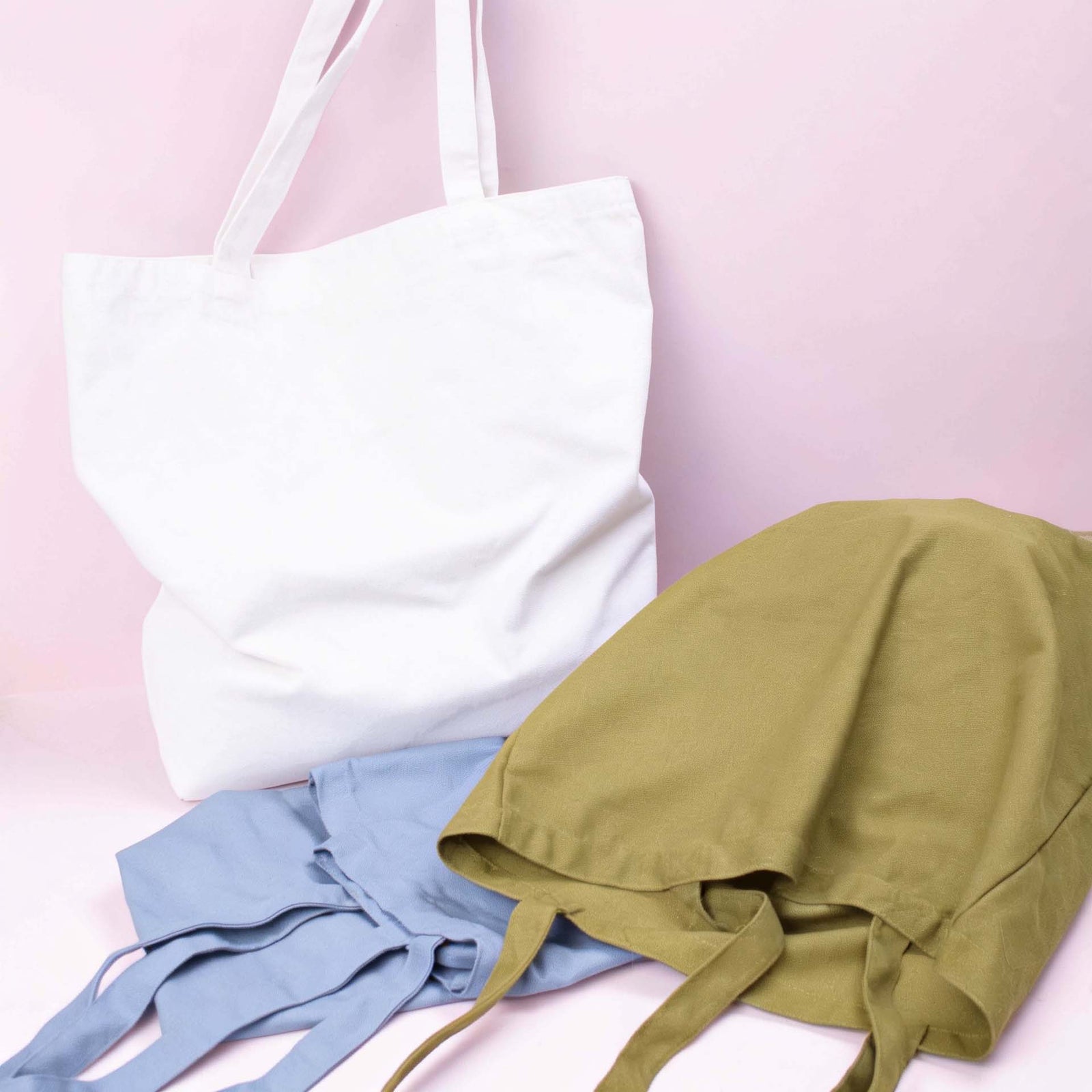 10x Segeltuch Strandtasche Grün
