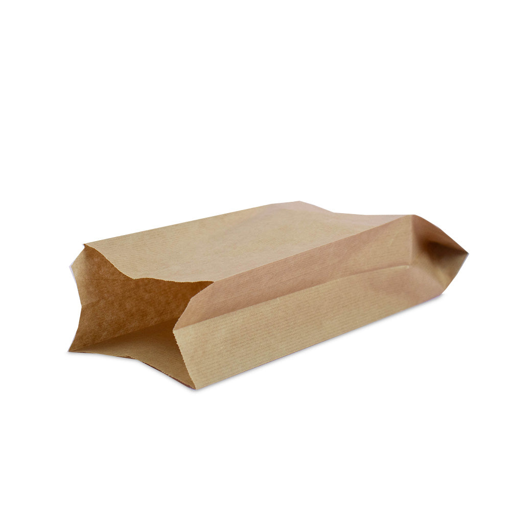 Kraftpapierbeutel bedrucken Braun 90x145x190mm