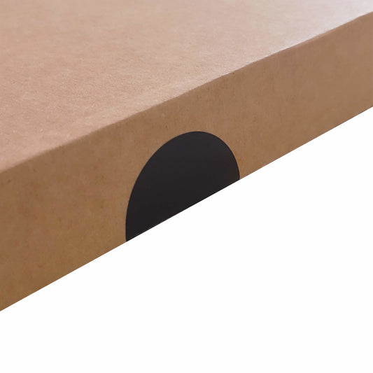1000x Verschlussetiketten + Perforation Schwarz 40mm