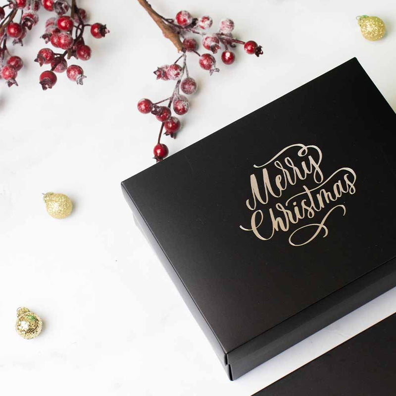 20x Weihnachtsgeschenkbox Schwarz 200x150x80mm